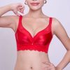 Áo Lót Nâng Ngực Chống Xệ, Chất Lụa Phối Ren Sexy, Không Gọng Thoải Mái - MEA2507